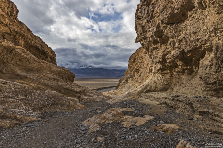 Сухое русло реки на круговом маршруте Gower Gulch Loop.