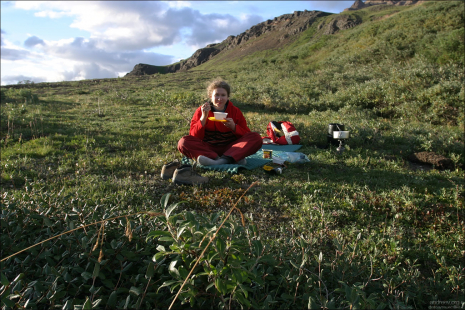 Ужин в кемпинге.