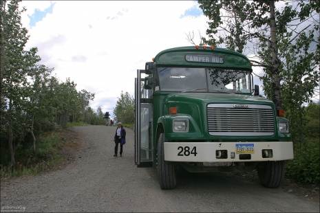 Автобус camper bus на отдыхе.
