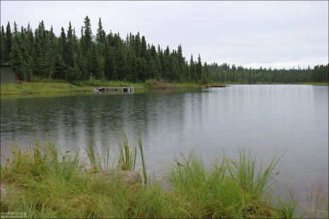 Бобровое озеро на перевале Hatcher Pass.