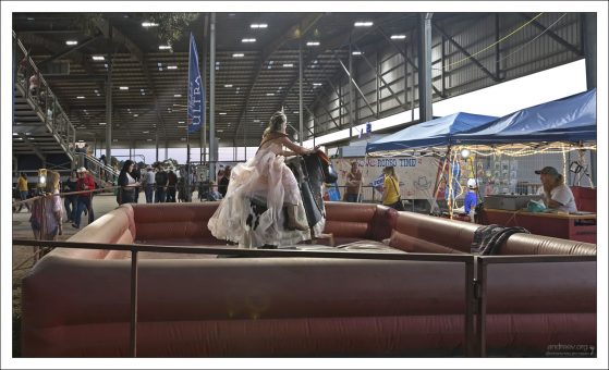 Популярное развлечение на ярмарках - механический бык (mechanical bull).