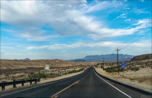 Хорошие дороги в районе Биг Бенда, Техас.