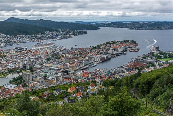 Бухта Vågen — исторический порт Бергена.