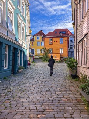 Knøsesmauet — типичная улица допожарного Бергена.