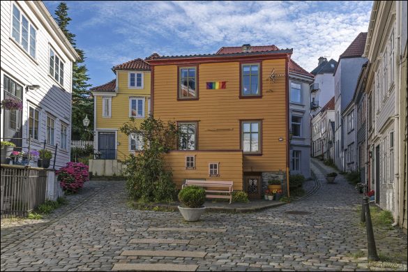 Дома XIX века на улице Knøsesmauet.