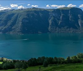 Аурландсфьорд (норв. Aurlandsfjorden) — это ответвление более крупного Согнефьорда. Для него характерны отвесные скалы, возвышающиеся более чем на 1400 метров над уровнем моря и уходящие глубоко в воды фьорда.