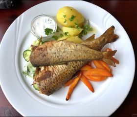 Самая распространенная рыба озера — brown trout (коричневая форель).