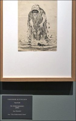 «Vasstroll» (Морское чудовище) Теодора Киттельсена. Жуткий водяной тролль 1881 года на страницах сказочной коллекции в Осло.